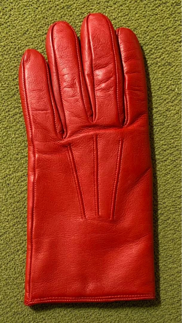 美品❗️MEROLAメローラ 本革 手袋 希少6.5 レッド イタリア製