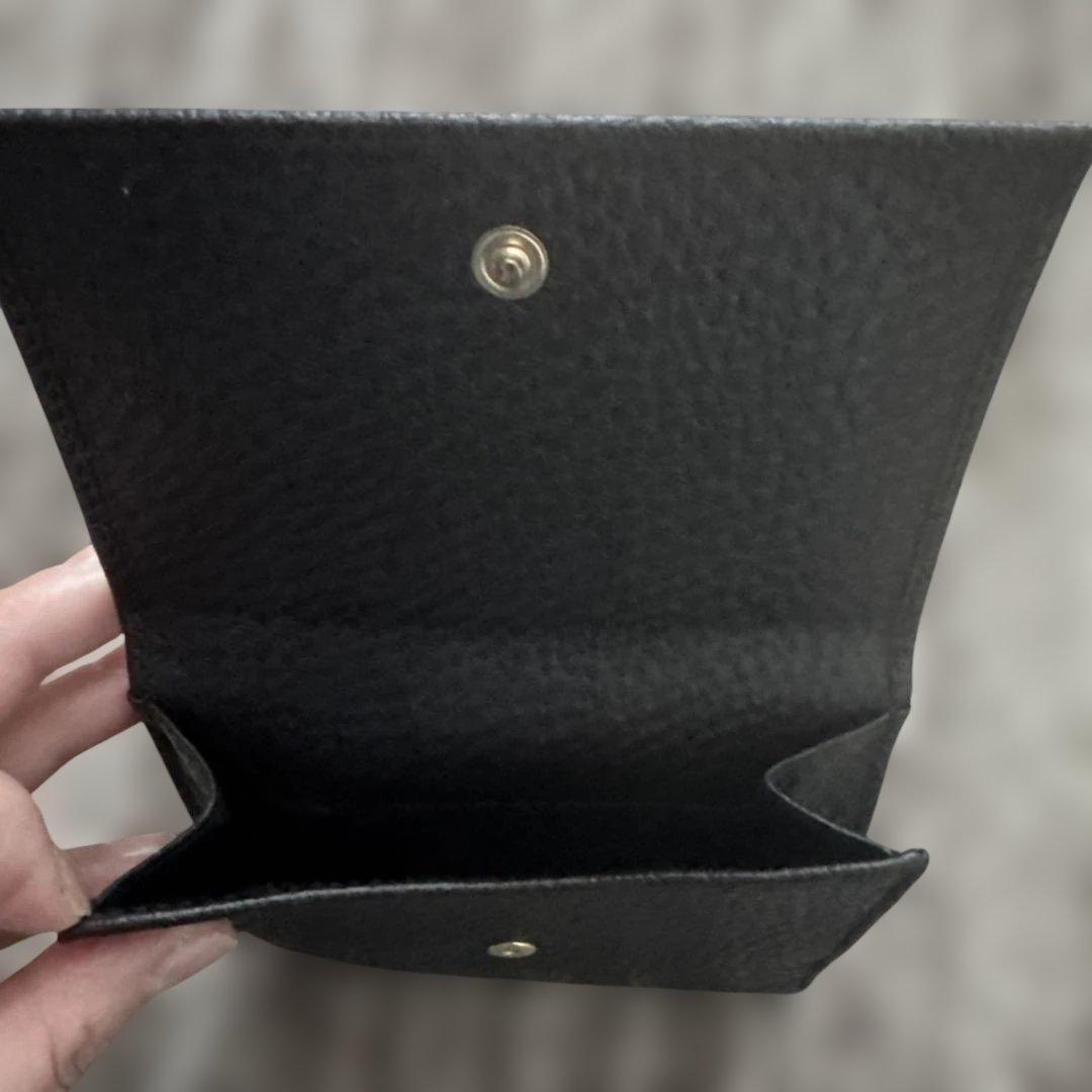 GUCCI ホースビットニつ折り財布レザー黒ゴールド金具箱付き