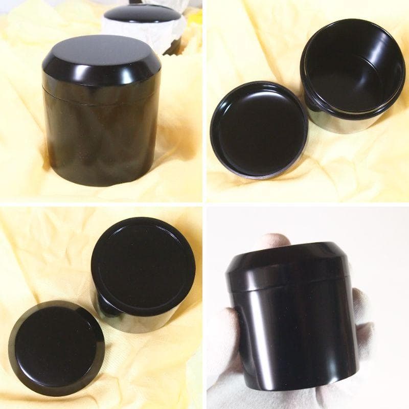 【美品】仙叟好 十二茶器 塗師:坂田峰俊 真塗 棗/薄茶器/茶入 裏千家 茶道具