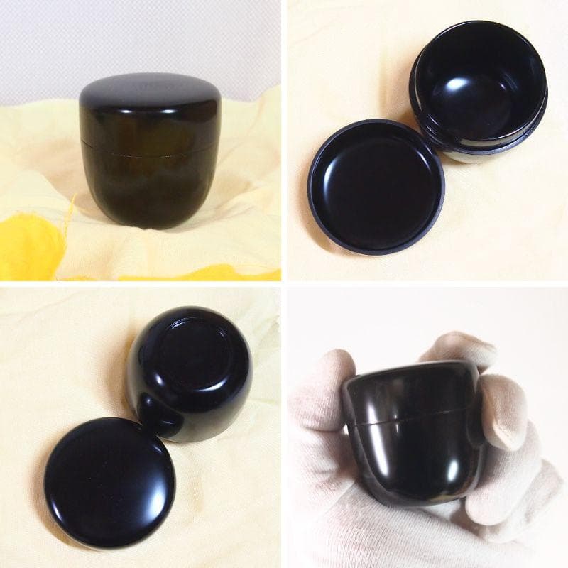 【美品】仙叟好 十二茶器 塗師:坂田峰俊 真塗 棗/薄茶器/茶入 裏千家 茶道具