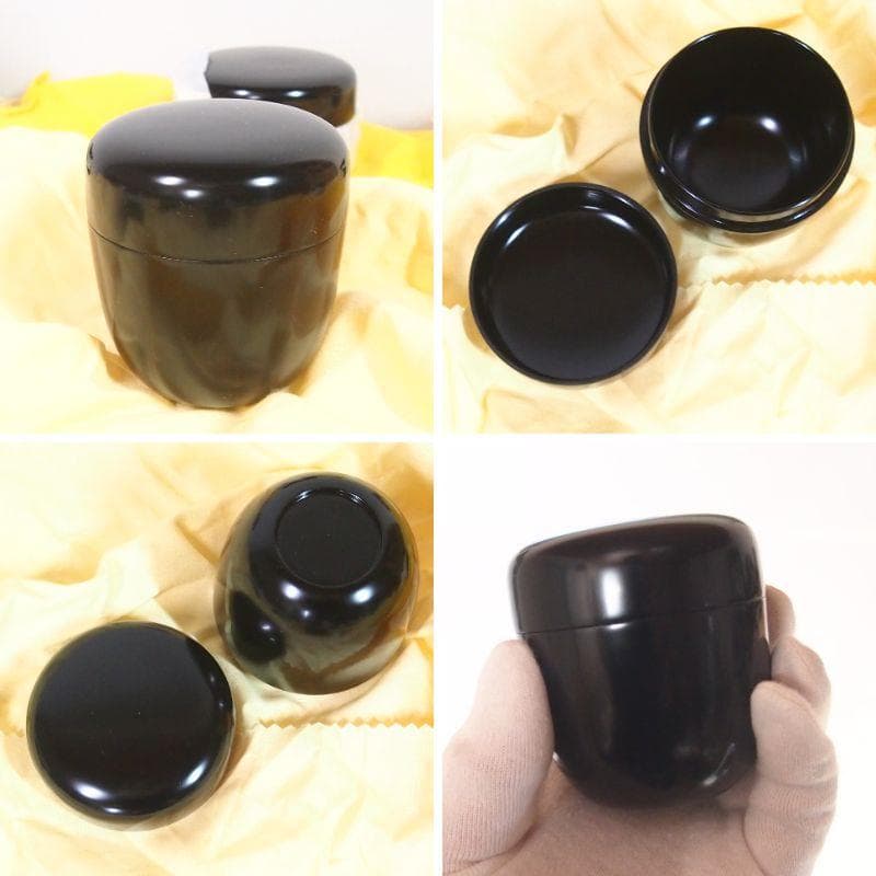 【美品】仙叟好 十二茶器 塗師:坂田峰俊 真塗 棗/薄茶器/茶入 裏千家 茶道具