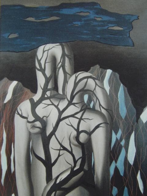 ルネ・マグリット、風景、希少な画集より、新品高級額・額装付