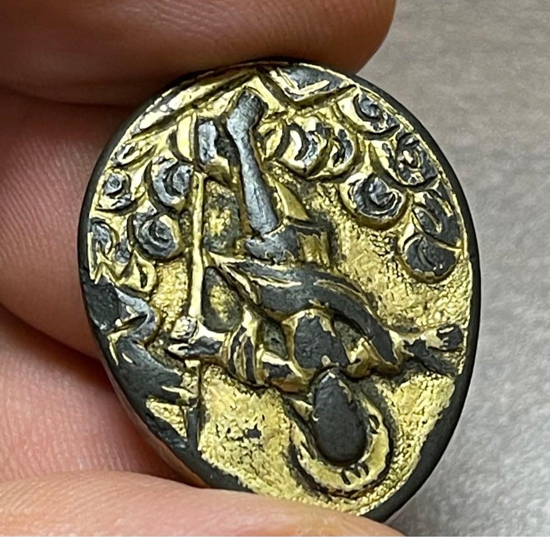 アンティーク　ゴールド　コーティング　ペンダントトップ ロザリービーツ 珍品