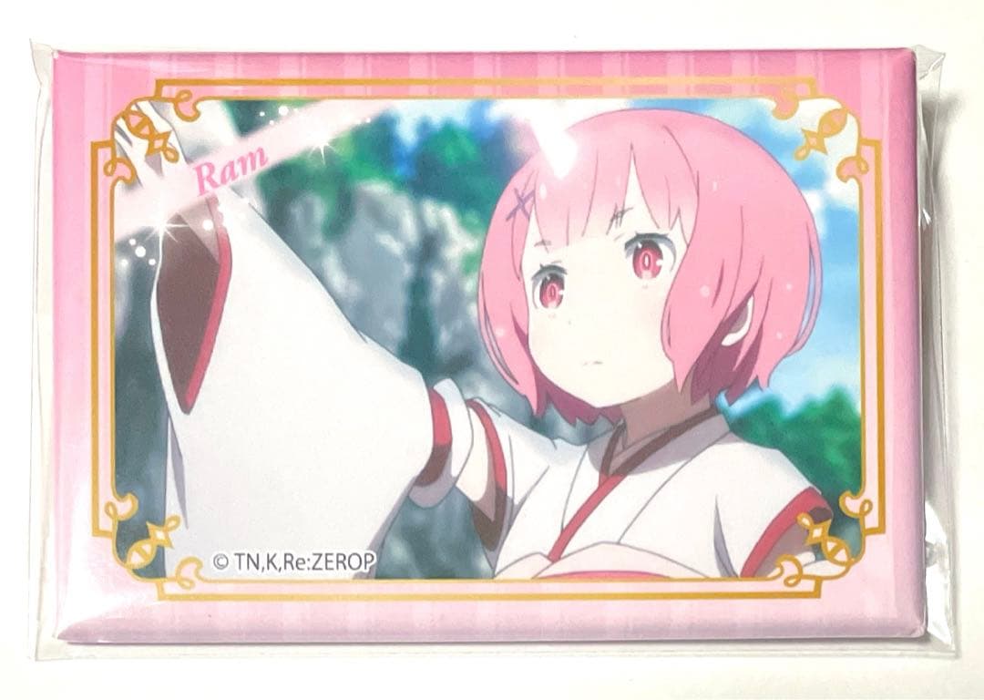 ラム BIG スクエア 缶バッチ Re：ゼロから始める異世界生活 リゼロ 激レア