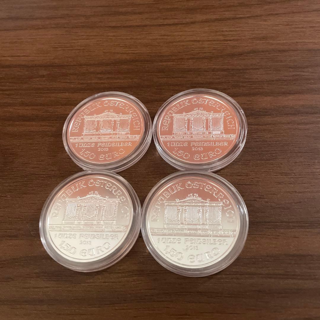 2013年 オーストリア「ウィーン・フィルハーモニー」1オンス 銀貨4枚セット