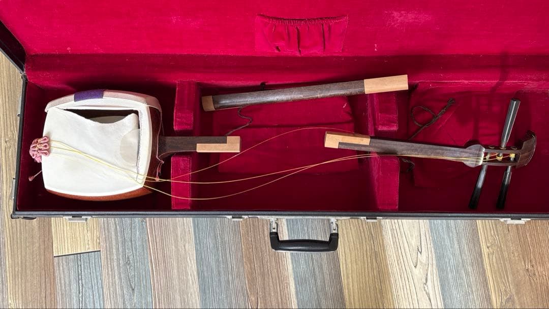 細棹三味線本体