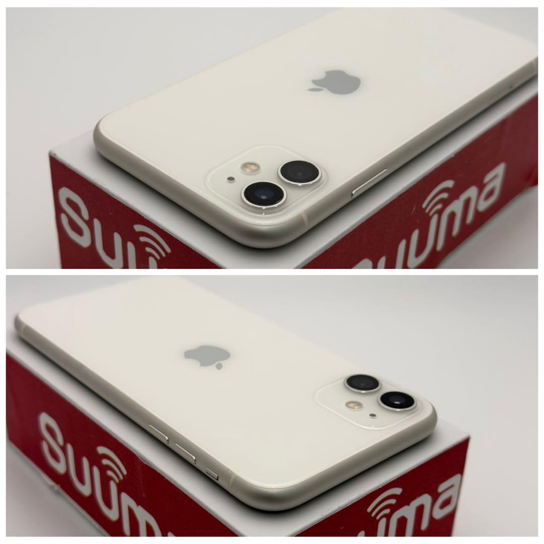 B 100% iPhone 11 256 GB SIMフリー ホワイト 本体