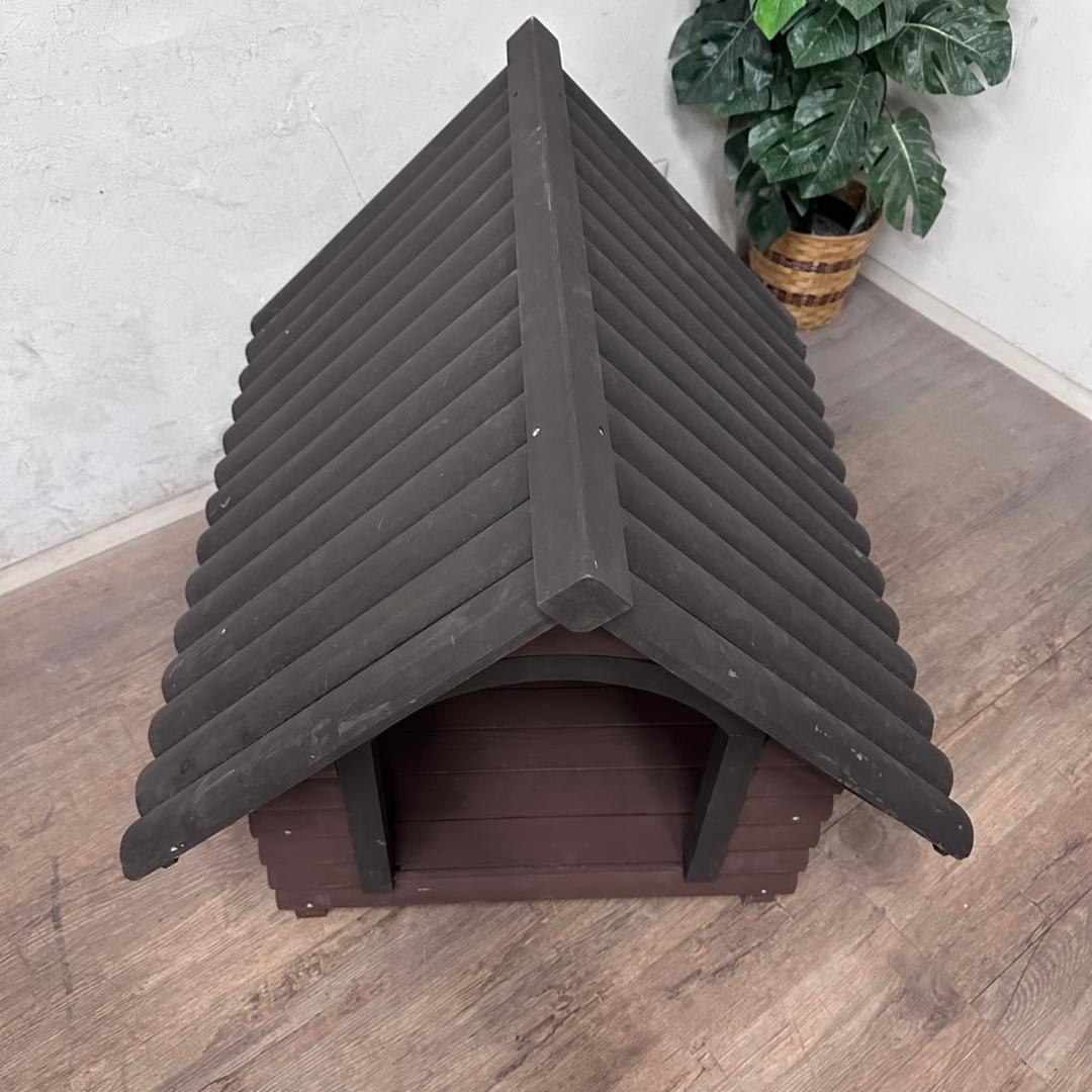 新品　　未使用　ログハウス風　犬小屋　ドッグハウス　完成品