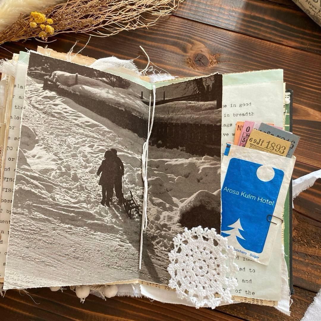 junk journal ジャンクジャーナル雑記帳　平袋　紙もの150点以上