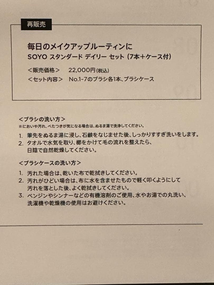SOYO ブラシ　スタンダード　デイリー　セット