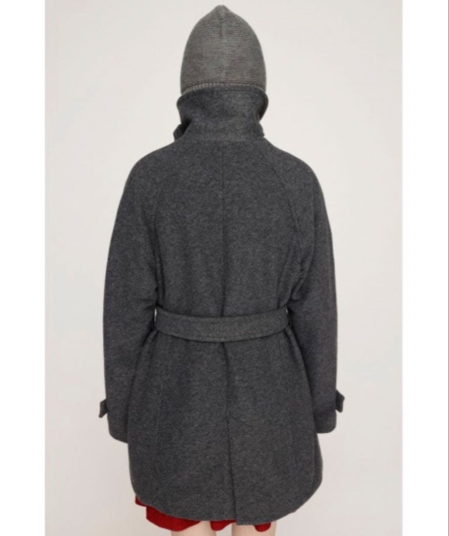 〘SLY〙STAND NECK BELTED S/COAT 【グレー】
