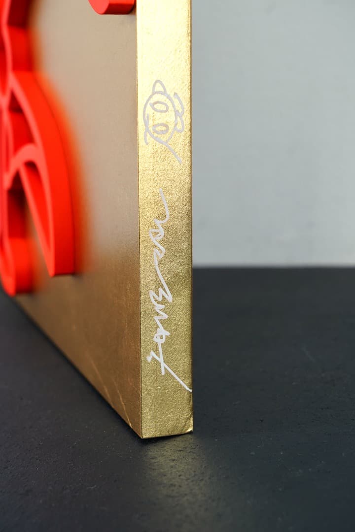 タカハシマホ ミクストメディア・パネル　 4号 2022年 COA有