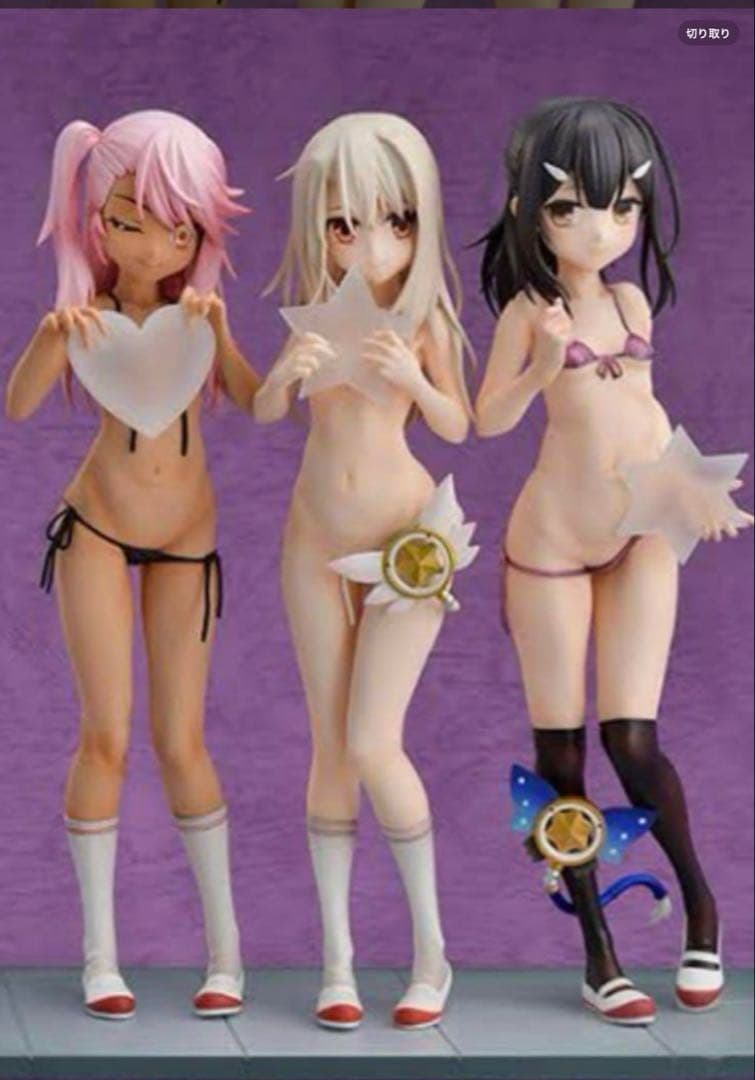 新品【台座付き】ホビージャパンAMAKUNI イリヤ クロエ　美遊　フィギュア