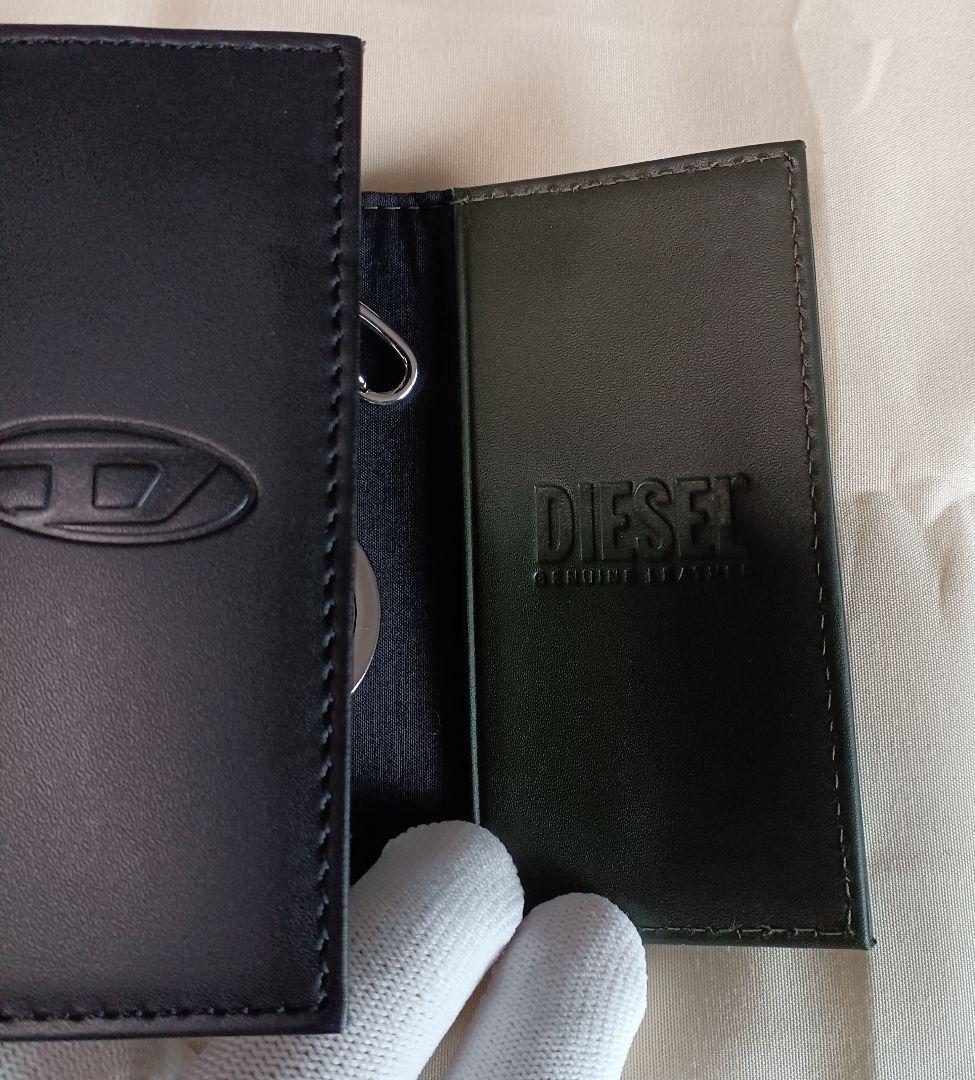 【新品】DIESEL ブラック レザー キーケース