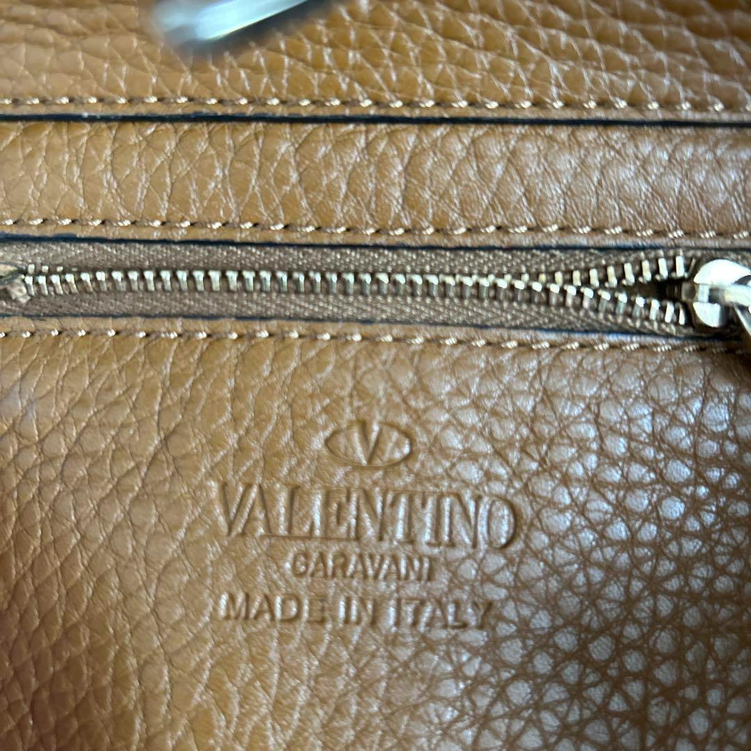 ヴァレンティノガラヴァーニ　ハンドバッグ　ロックスタッズ　ブラウン