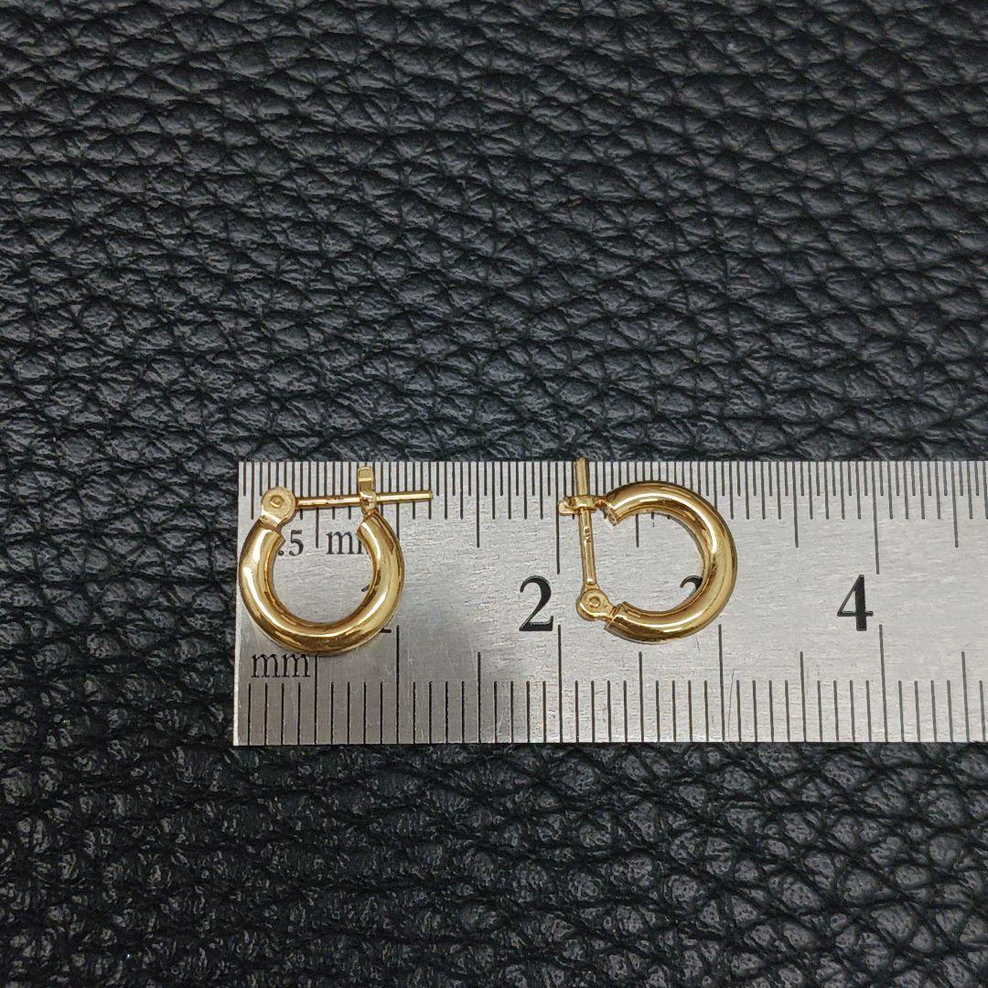 (C011302) K18 YG フープピアス アクセサリー レディース
