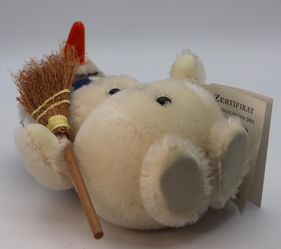 MAN 2001年 STEIFF ほうきを持ったスノウマン 21cm