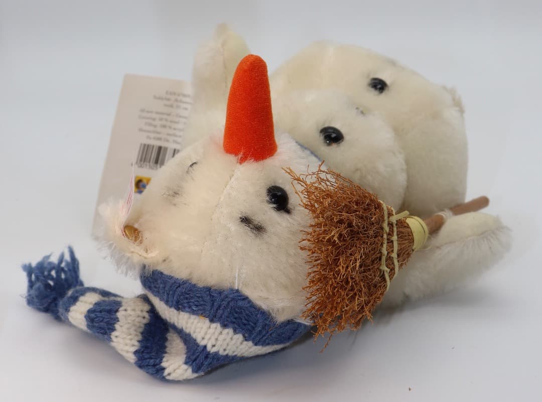 MAN 2001年 STEIFF ほうきを持ったスノウマン 21cm