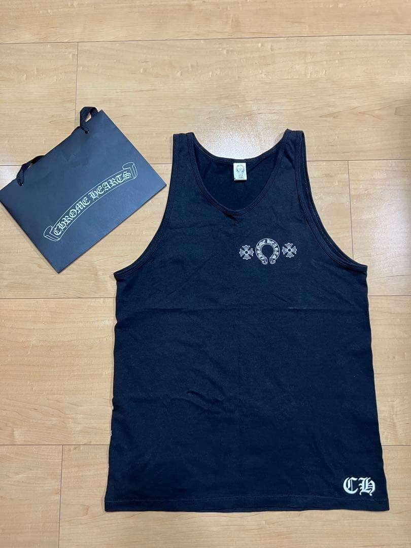 CHROME HEARTS ブラック タンクトップ L 国内正規品