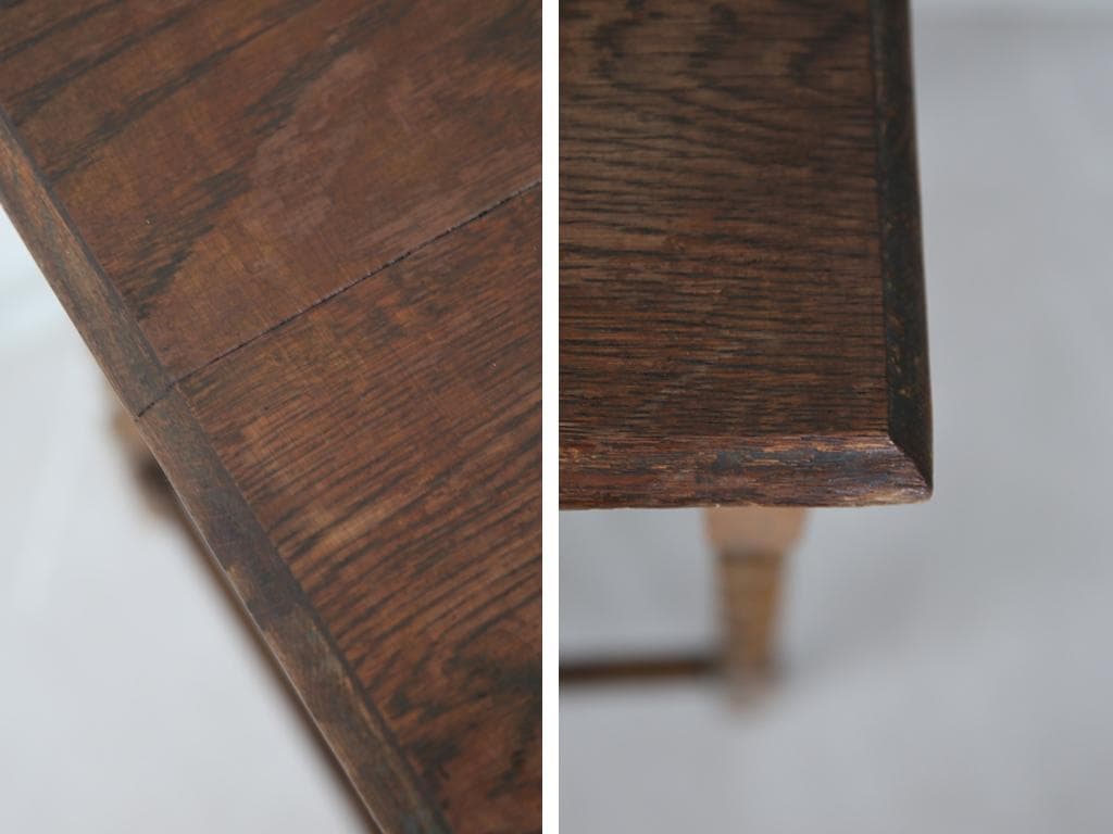 英国アンティーク木製サイドテーブル/オケージョナル机/飾り棚/花台(79-275