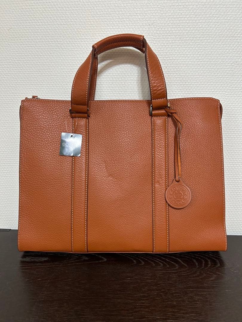 新品未使用✴︎ソメス✴︎ライトブラウンレザー ビジネスバック 男女兼用