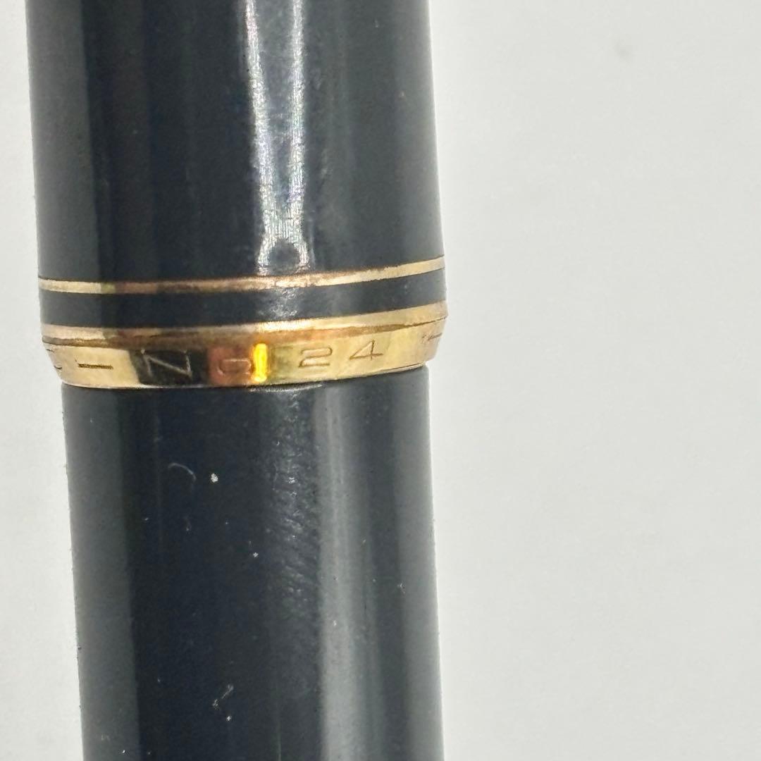 MONTBLANC 万年筆 No,24 青色インクビュー ブラック