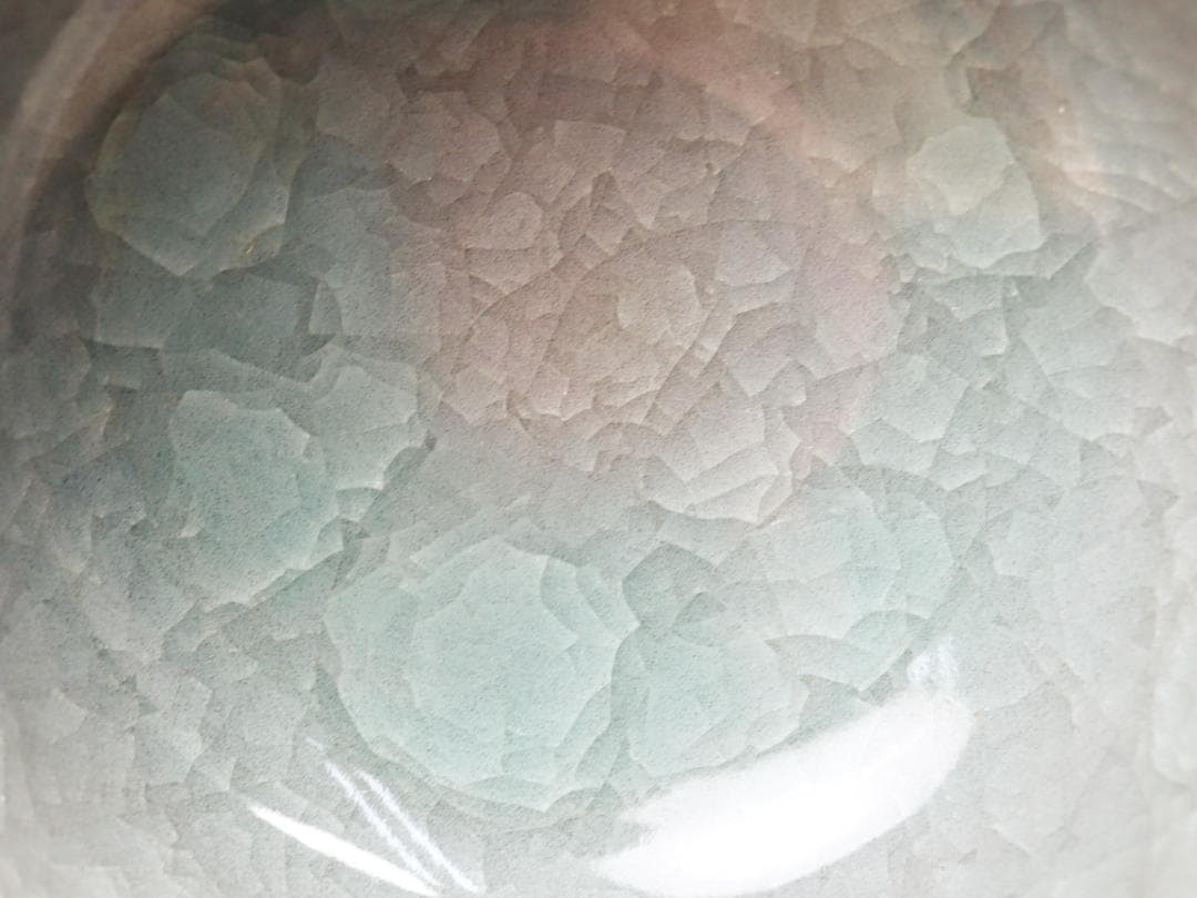 小笠原長春 青瓷茶碗 茶道具 栞 共布 共箱 美品