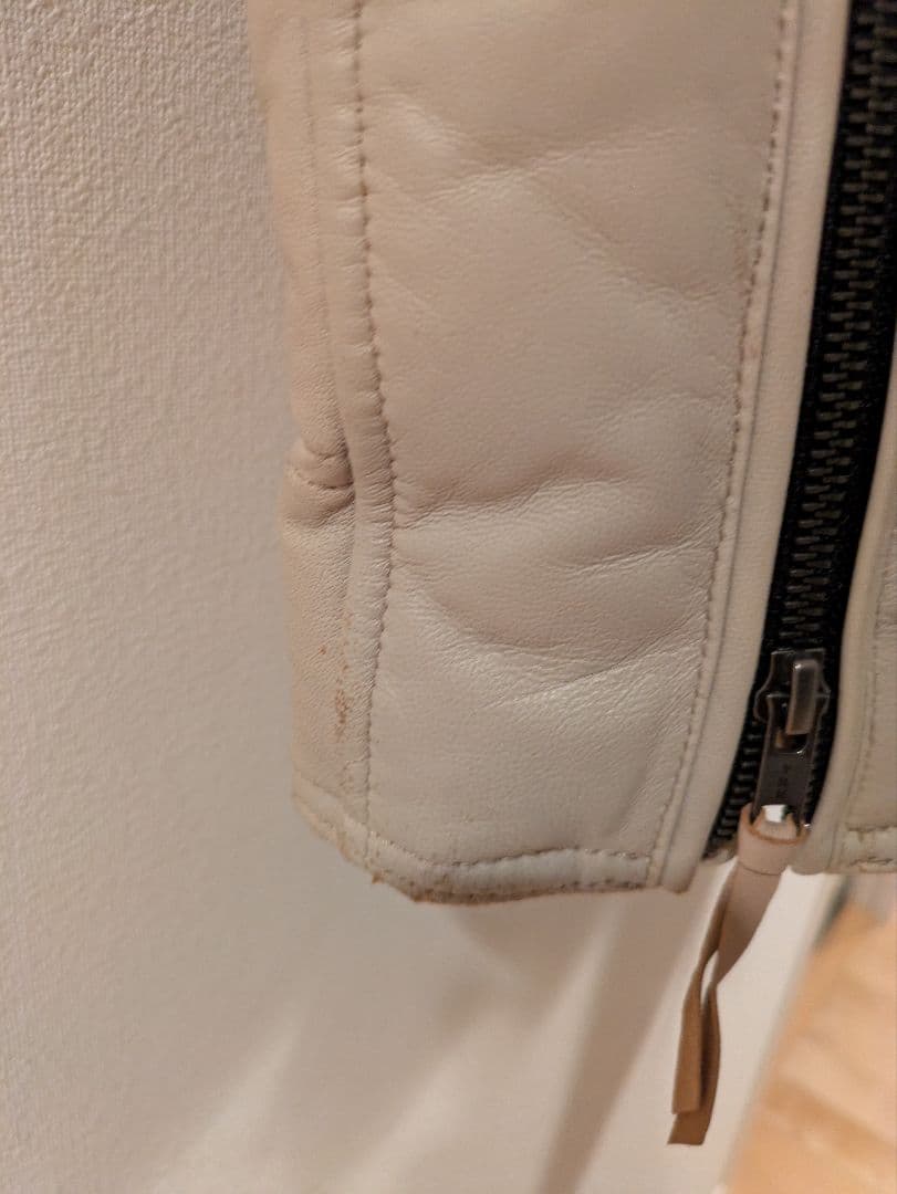 ハルフ　haruf ダウンジャケット 羊革 ダブルジップ Mサイズ