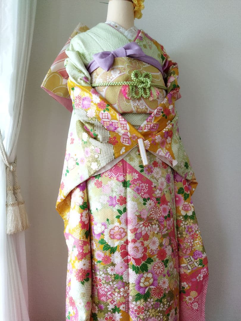 Chibami-u様　426.振袖7点セット 正絹　フルセット　成人式