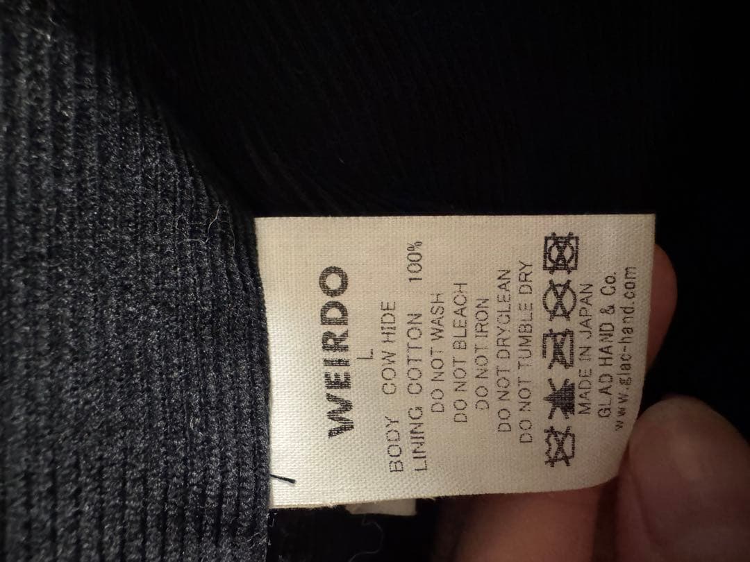 値下げ！美品　ウィアード　レザージャケット　定価約11万円