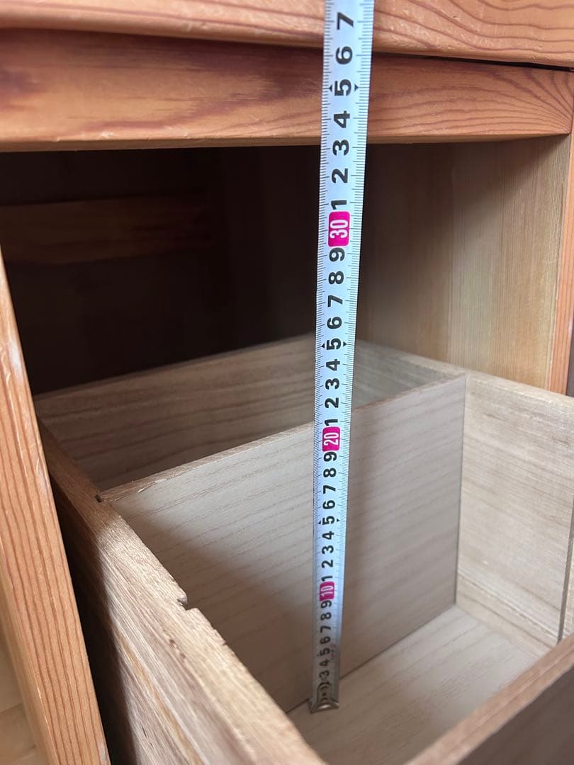 無印良品　パイン材　キャビネット　廃盤品　サイドチェスト　収納　キャスター付き