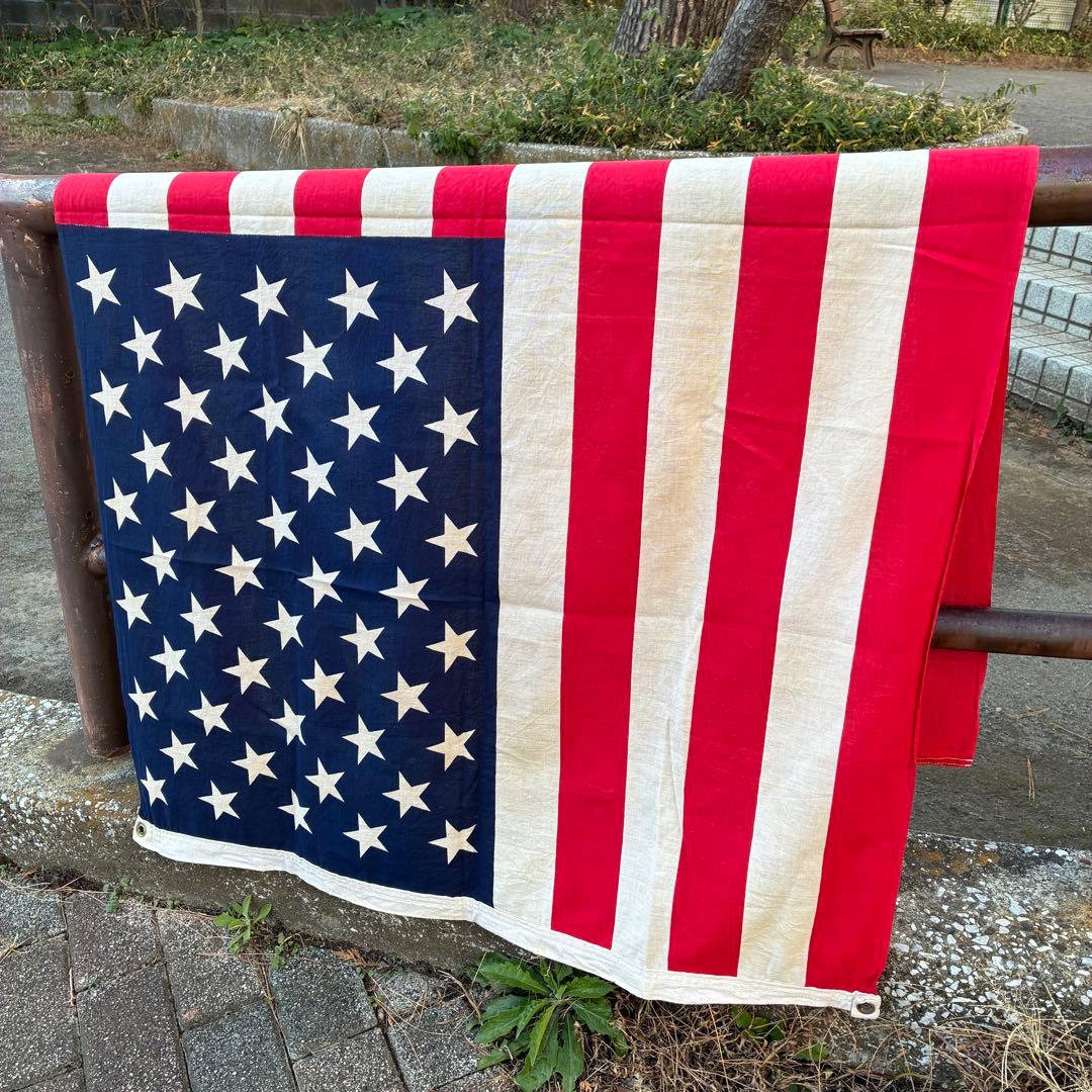 70's〜80's アメリカヴィンテージ星条旗フラッグ　USA製アンティーク雑貨