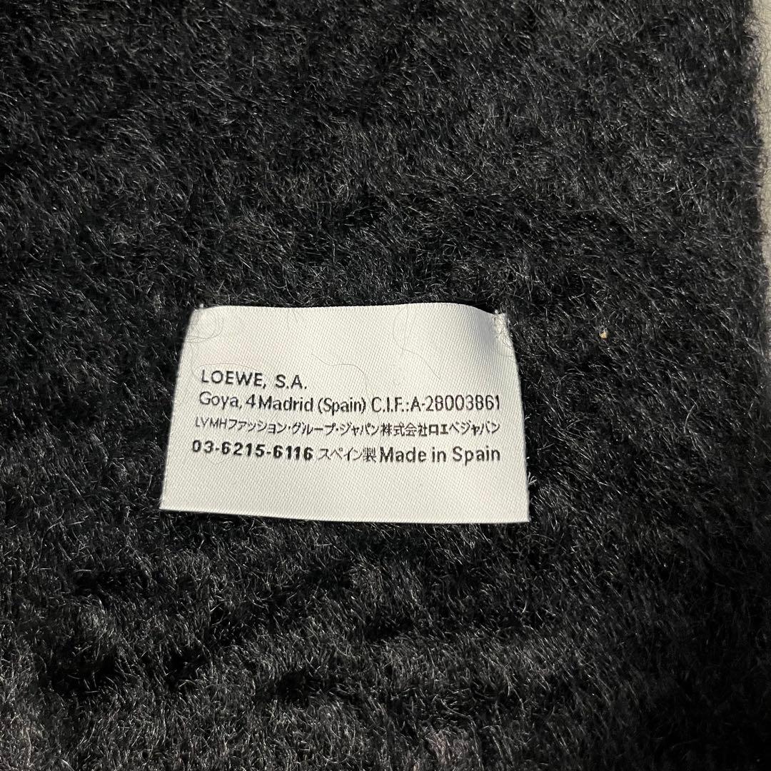 LOEWE ロエベ モヘアマフラー アナグラムロゴ ブラック