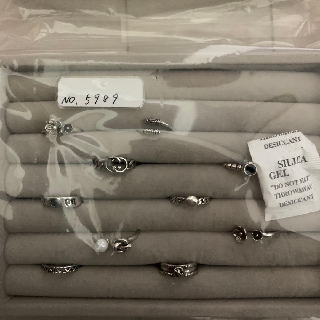 シルバー調リングセット 多様なデザイン9個セット