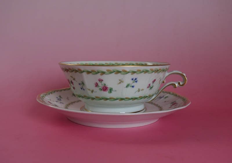 ベルナルド アルトワ　グリーン モーニング　カップ＆ソーサー　リモージュ2466