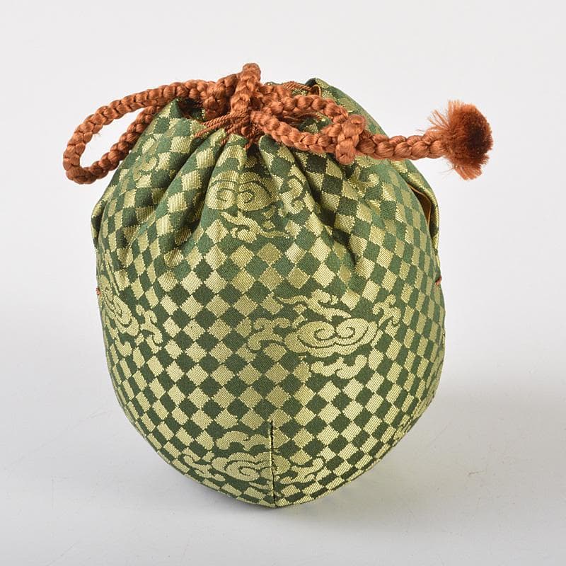 備前焼　金重利陶苑　金重利右衛門　陶弘造　茶入　仕覆付　共箱　V　6595