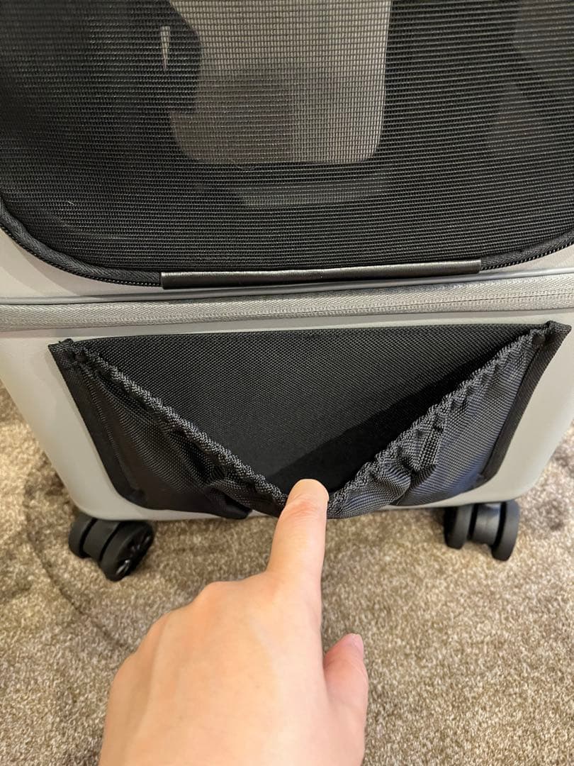 【一度のみ使用】PETiCO ぺットキャリー Lサイズ　サンドグレー