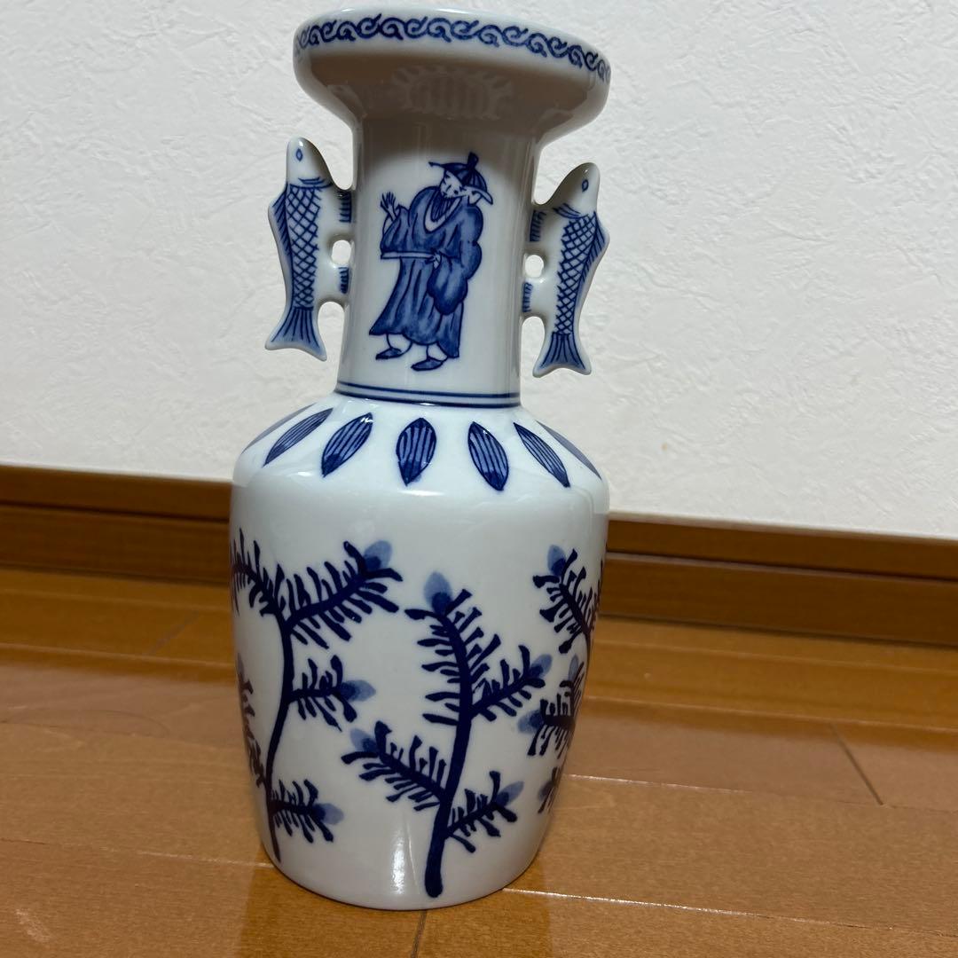 染付高砂の花瓶