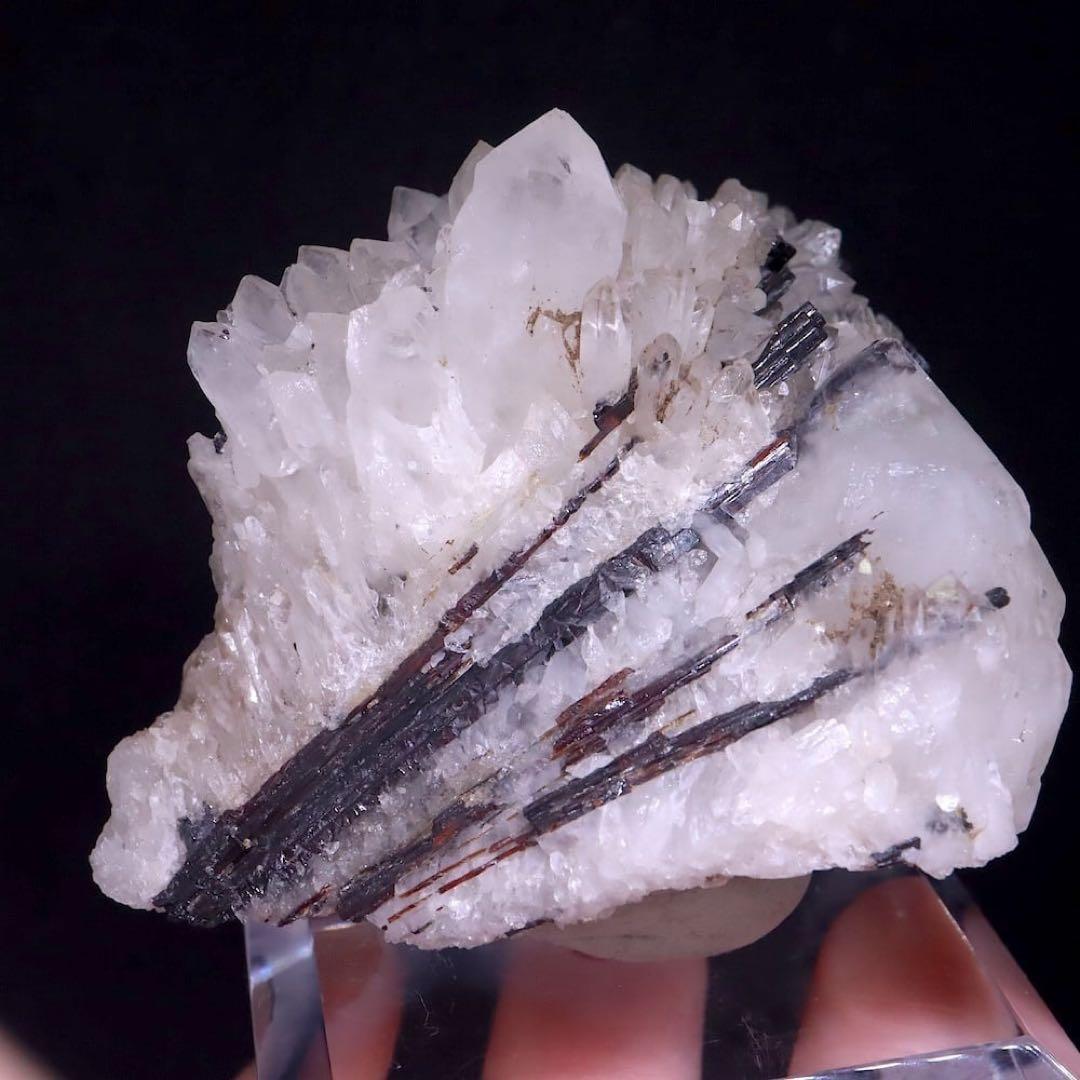 マンガン重石 ヒューブネライト クォーツ 140.9g OTH089 鉱物 原石