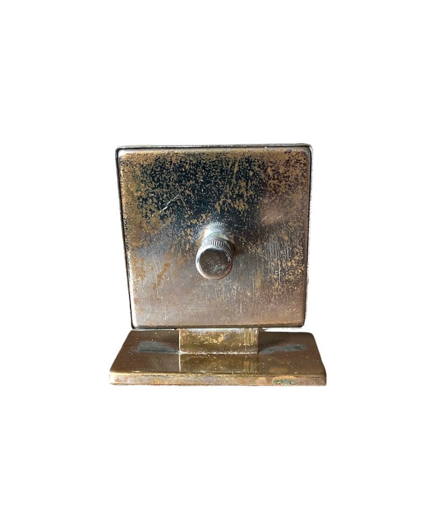 【超希少】アールデコ クロムメッキ卓上永久カレンダー プッシュトップ式