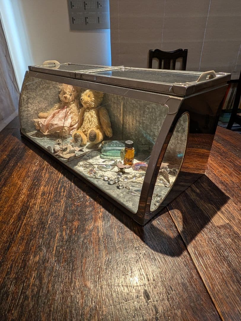 アンティーク ショーケース ガラスケース 蓋付