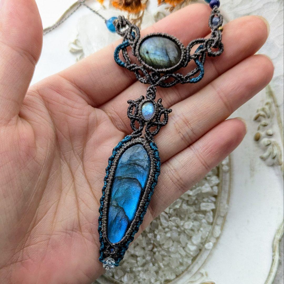 1264 マクラメハンドメイドネックレス