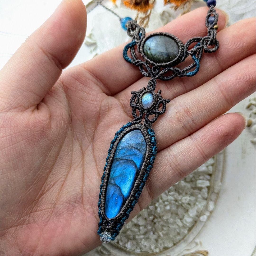 1264 マクラメハンドメイドネックレス