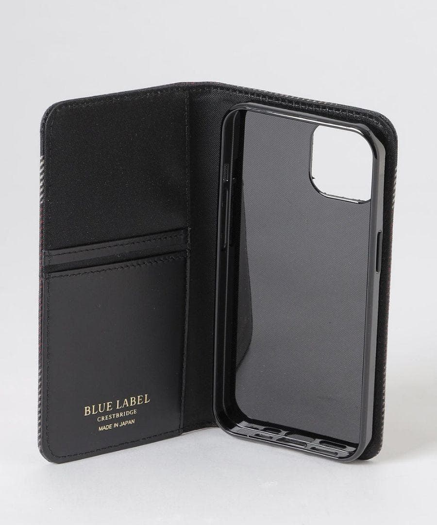 【新品タグ付き】ブルーレーベルクレストブリッジ 手帳型iPhoneケース レッド