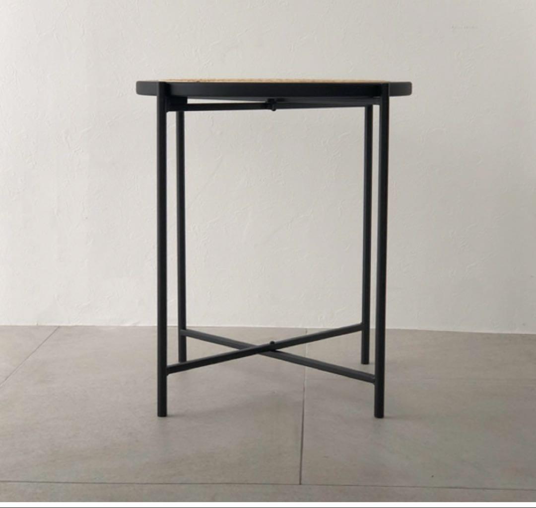 美品　ラタン　サイドテーブル