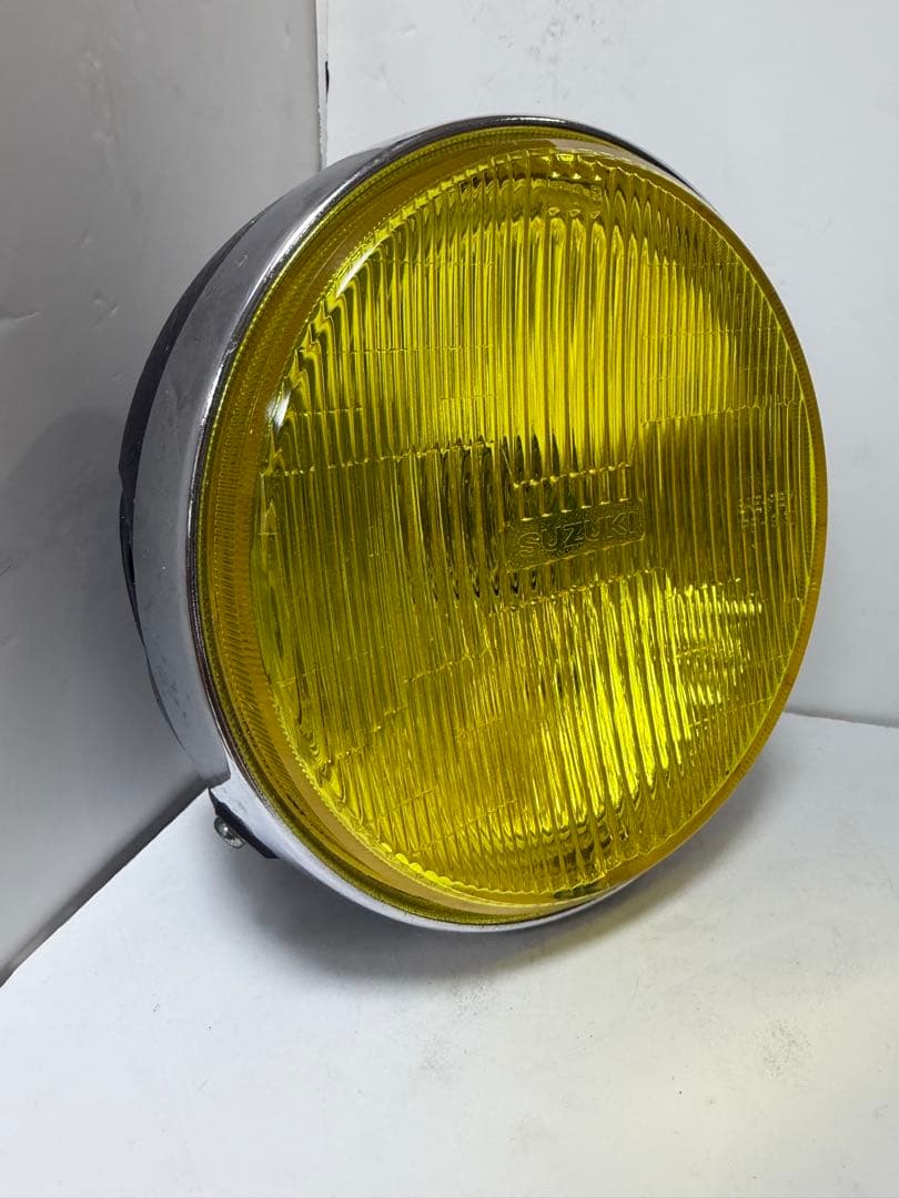 当時物SUZUKI刻印IPF凹レンズ付きヘッドライトASSYGT380GS400