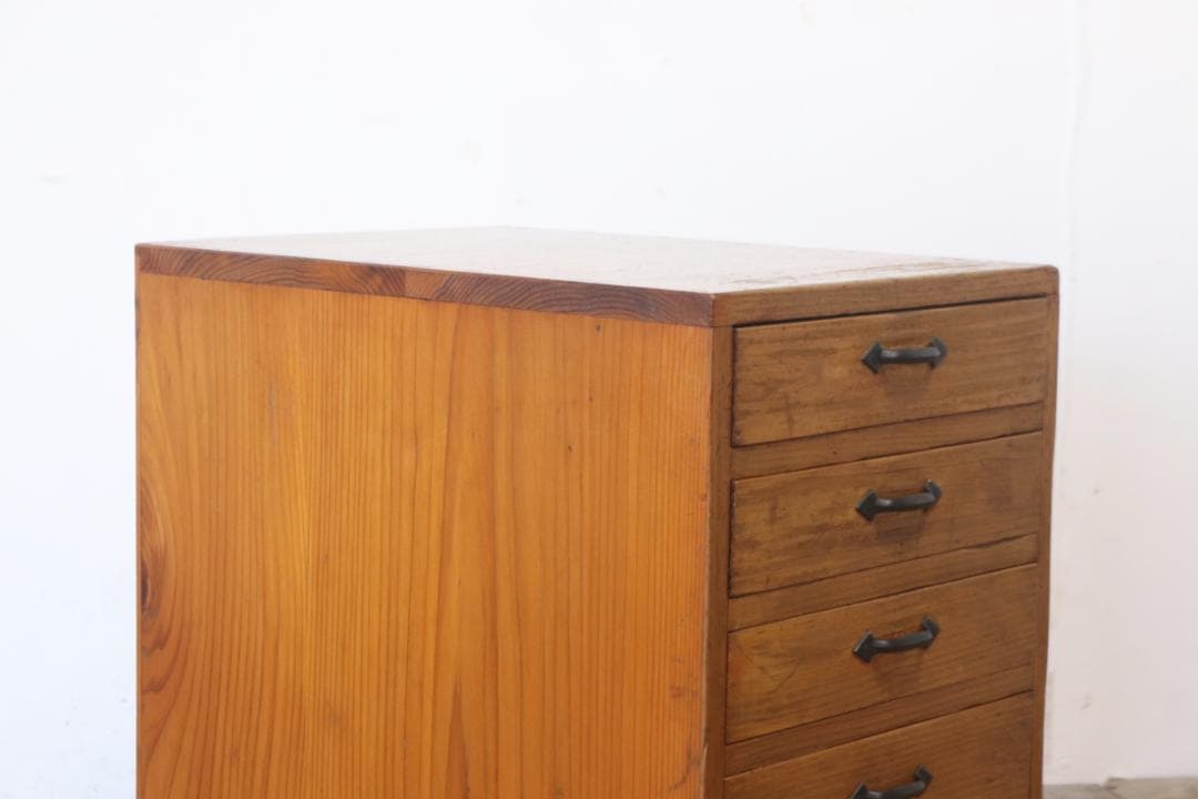 レトロ 卓上 大きめ 小引き出し 抽斗 5杯 収納 小物入れ レターケース A4