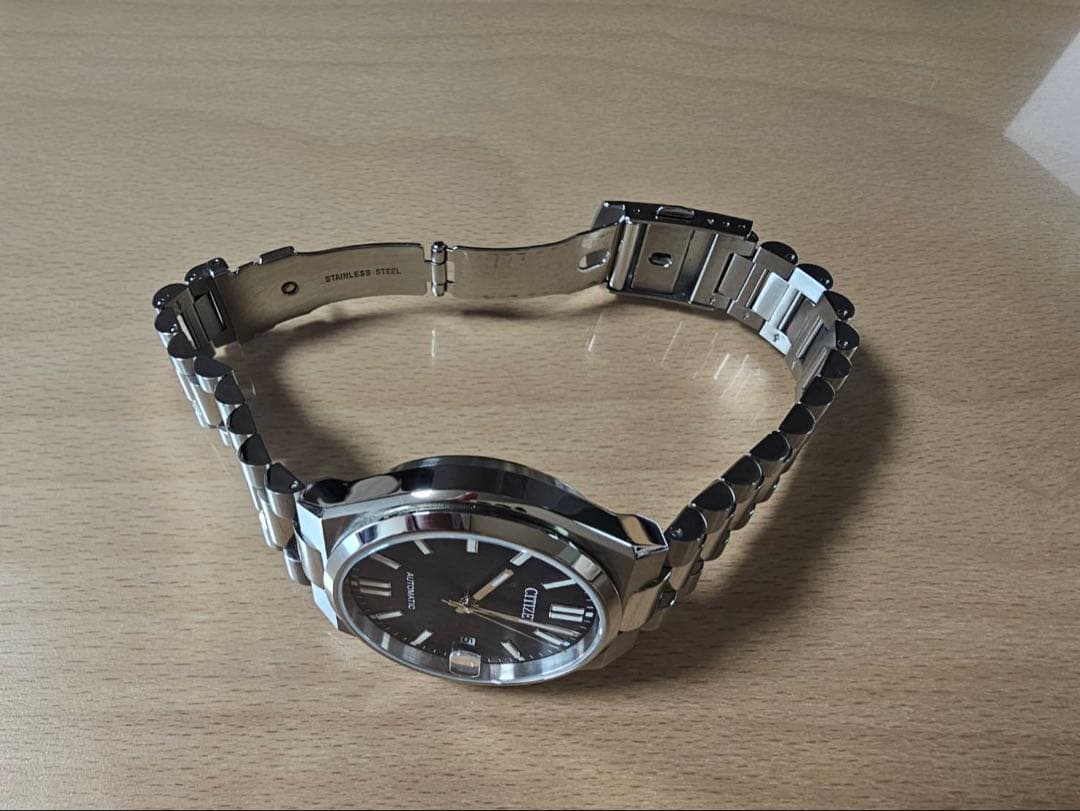 シチズン ツヨサ 37mm ブルーグレー文字盤 極美品 NJ0200-50M