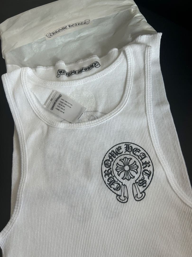《新品未使用》　リブタンクトップ　ホワイト　サイズS
