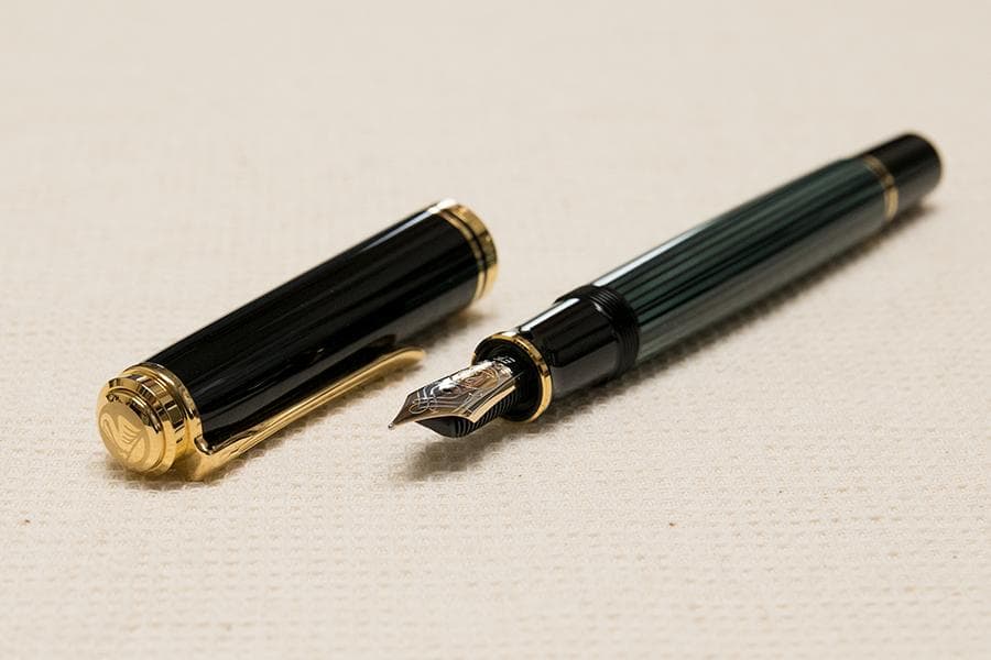 ペリカン 万年筆 スーベレーン M800 グリーンストライプ EF